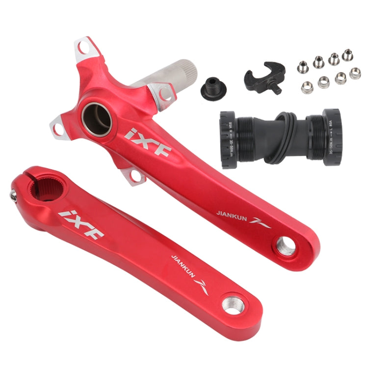 Trục khuỷu xe đạp địa hình JIANKUN IXF rỗng, đĩa đơn sửa đổi, trục khuỷu trái và phải, trục dưới, trục khuỷu trái và phải, trục khuỷu trái và phải + bộ gác dưới