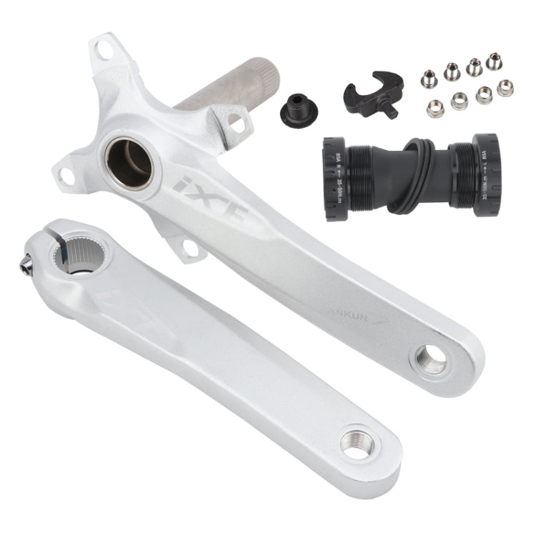 Trục khuỷu xe đạp địa hình JIANKUN IXF rỗng, đĩa đơn sửa đổi, trục khuỷu trái và phải, trục dưới, trục khuỷu trái và phải, trục khuỷu trái và phải + bộ gác dưới