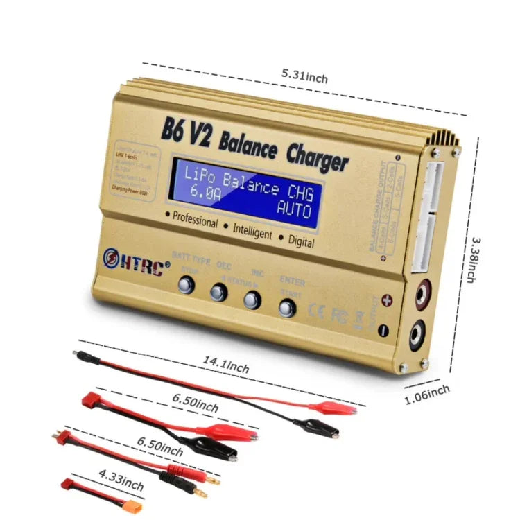 Bộ Sạc Cân Bằng Thông Minh Máy Bay Mô Hình HTRC B6 V2, Phích Cắm US, Phích Cắm EU, Phích Cắm UK, Phích Cắm AU