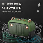 Loa Bluetooth không dây BS32D hình hoạt hình, loa siêu trầm ngoài trời, loa mini di động, màu xanh dương, đen, xám bạc, cam, xanh lá