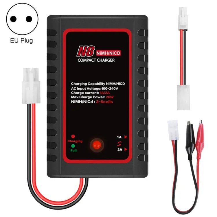 Bộ Sạc Pin Ni-MH Ni-Cr Cân Bằng Thông Minh HTRC N8, Phích Cắm EU, Phích Cắm US, Phích Cắm UK