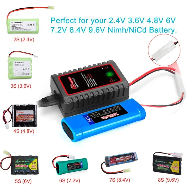 Bộ Sạc Pin Ni-MH Ni-Cr Cân Bằng Thông Minh HTRC N8, Phích Cắm EU, Phích Cắm US, Phích Cắm UK