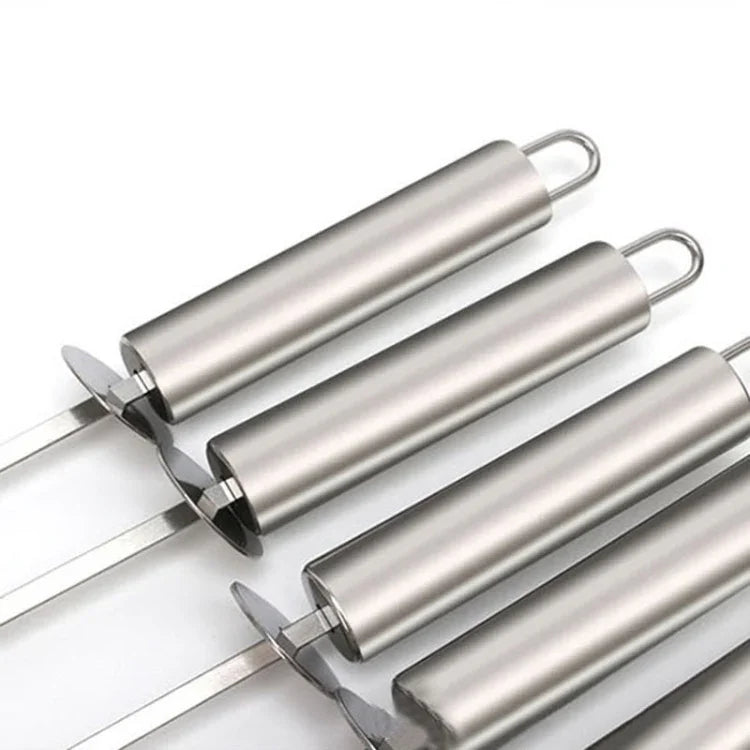 5 cây xiên nướng BBQ bằng thép không gỉ có tay cầm chịu nhiệt