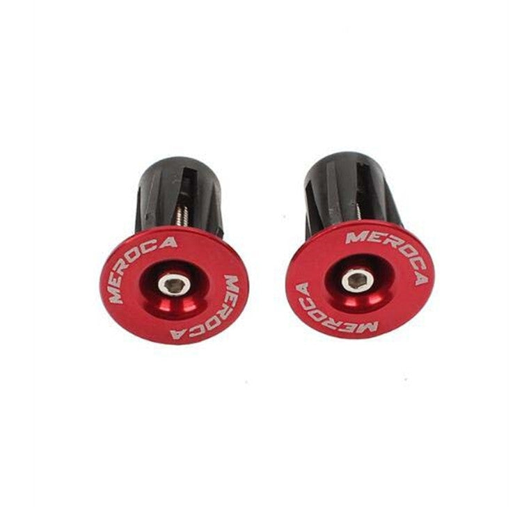 1 cặp nút bịt đầu tay lái xe đạp địa hình MEROCA, nút bịt đầu tay lái xe đạp đường, màu đen, đỏ, xanh dương, xanh lá, tím, vàng, titan, mạ điện nhiều màu