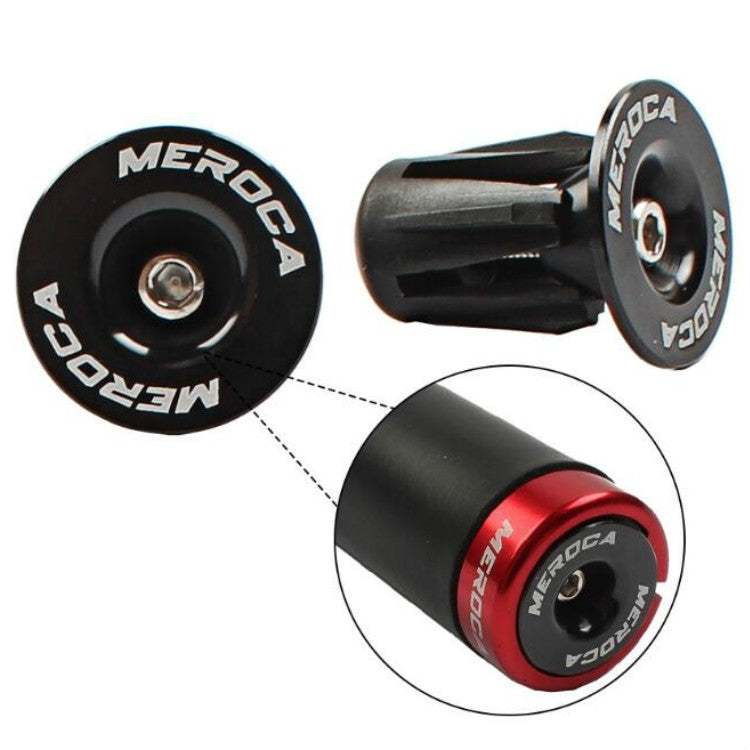 1 cặp nút bịt đầu tay lái xe đạp địa hình MEROCA, nút bịt đầu tay lái xe đạp đường, màu đen, đỏ, xanh dương, xanh lá, tím, vàng, titan, mạ điện nhiều màu