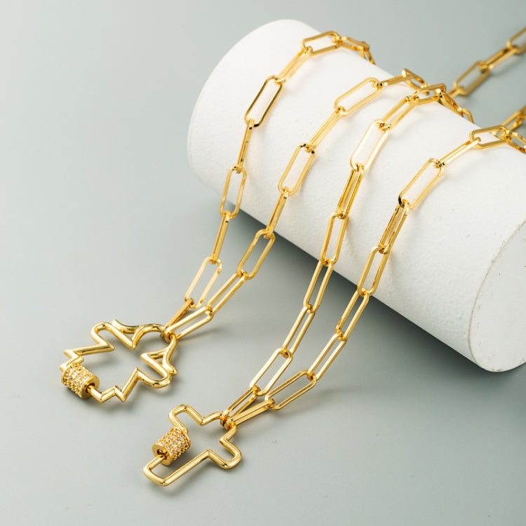 Dây chuyền mặt thánh giá xương quai xanh bằng đồng micro-đính đá Zircon tinh tế, thánh giá, dành cho nữ