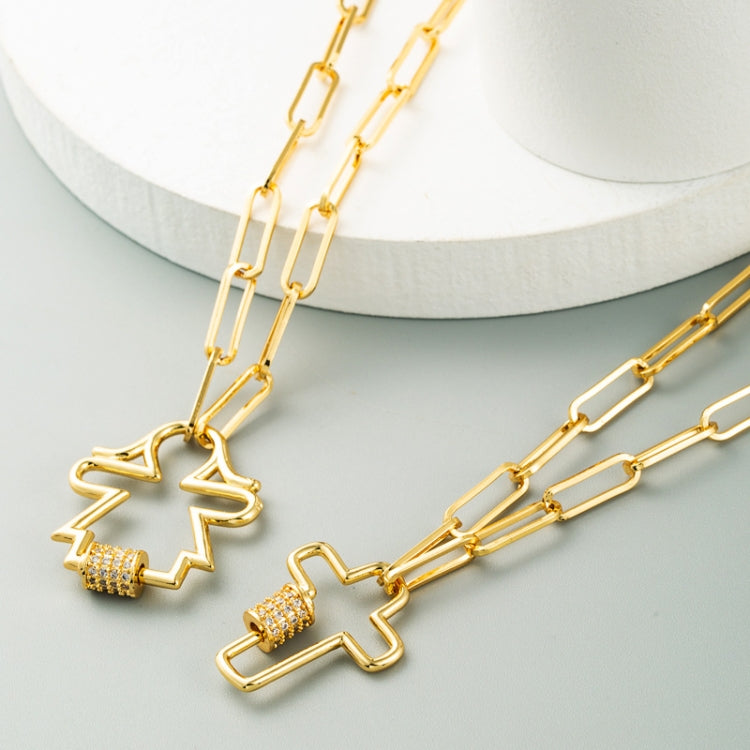 Dây chuyền mặt thánh giá xương quai xanh bằng đồng micro-đính đá Zircon tinh tế, thánh giá, dành cho nữ