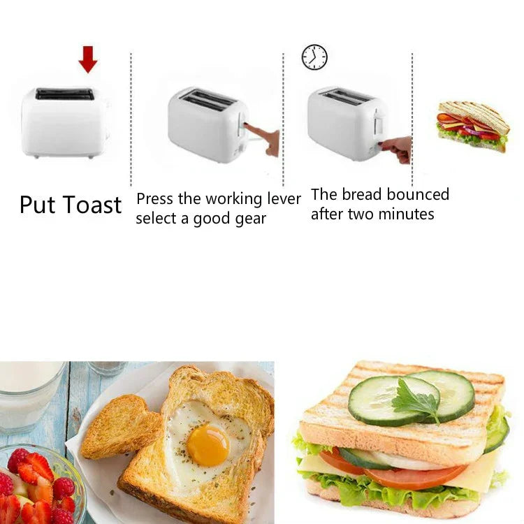 Máy nướng bánh mì sandwich tự động dùng trong nhà, phích cắm EU, máy nướng bữa sáng