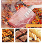 Kẹp Nướng Thép Không Gỉ Dụng Cụ Nướng Bánh Mì Kẹp Mỳ Ý Kẹp Thịt Bít Tết, Kẹp Nướng