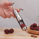 Dụng cụ lấy hạt chà là bằng thép không gỉ, dụng cụ lấy hạt quả cherry, kích thước nhỏ, lớn