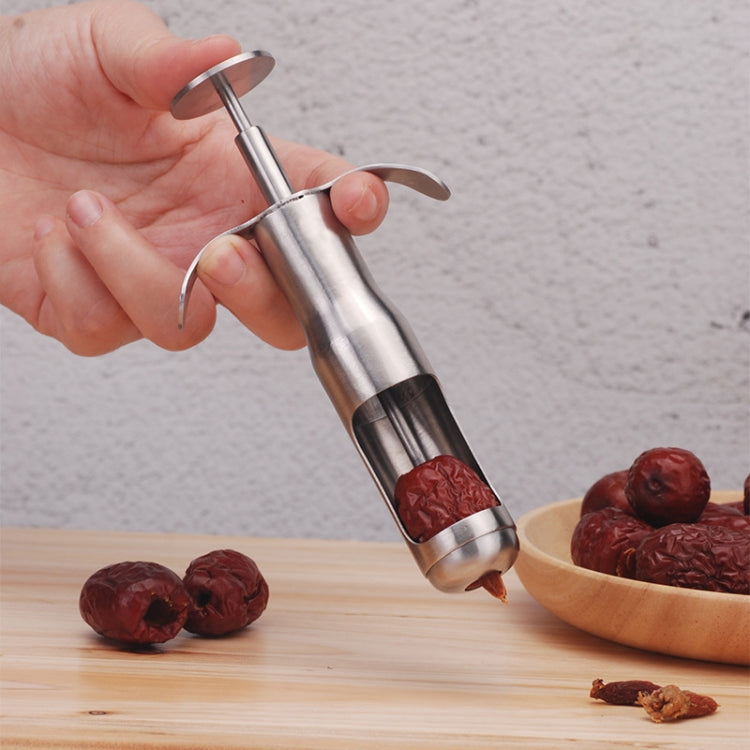 Dụng cụ lấy hạt chà là bằng thép không gỉ, dụng cụ lấy hạt quả cherry, kích thước nhỏ, lớn