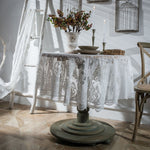 Khăn trải bàn ren tròn phủ bàn ăn phong cách cổ điển, 150 CM, 190 CM