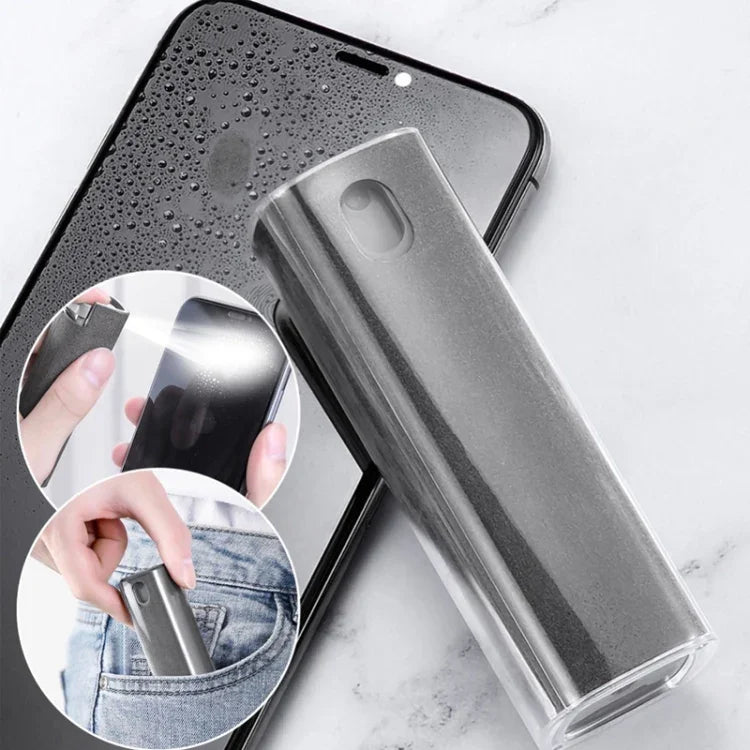 Bình xịt làm sạch màn hình máy tính điện thoại di động cầm tay, màu hồng mơ (kèm vỏ và bao bì), màu xám không gian (kèm vỏ và bao bì)