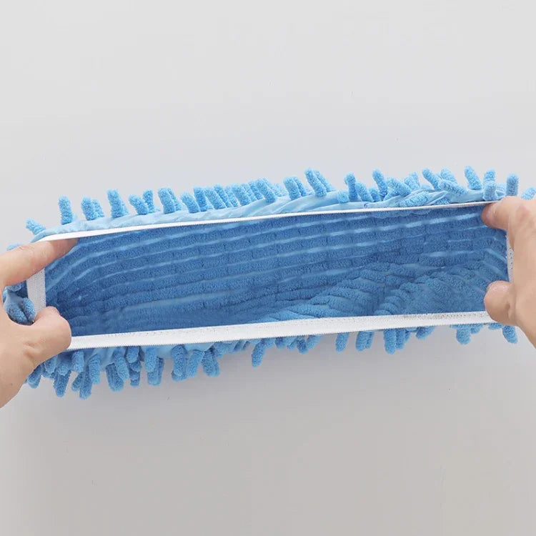 2 chiếc bao giày lau nhà chenille lười biếng Lau sàn có thể tháo rời và giặt Màu ngẫu nhiên, Cây lau sàn