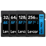 Thẻ nhớ Lexar SD-800X Pro tốc độ cao cho máy ảnh SLR, 32GB, 64GB