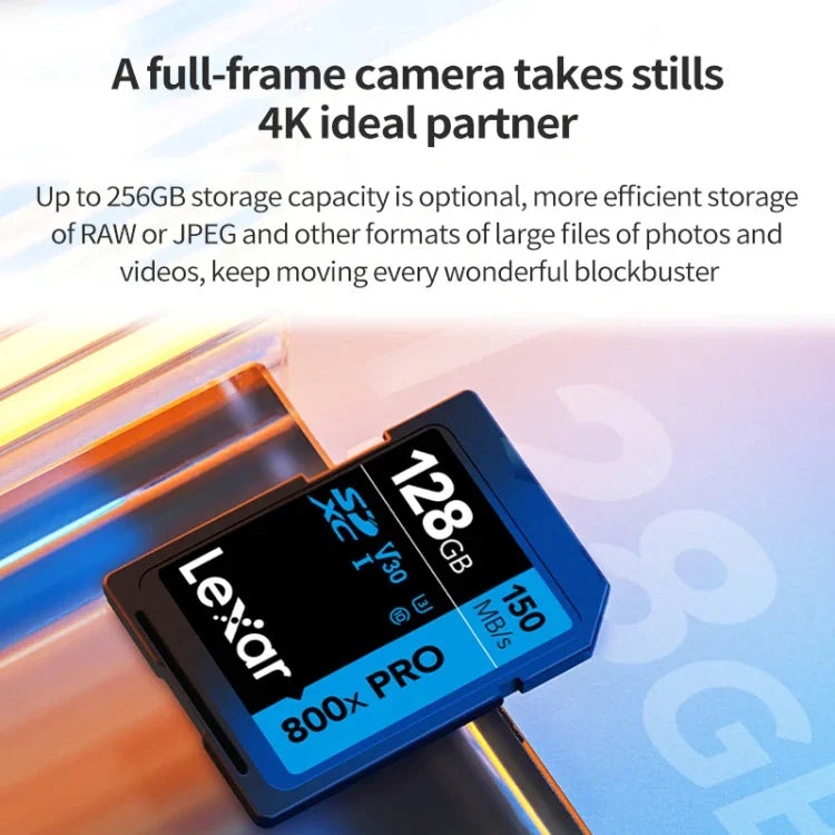 Thẻ nhớ Lexar SD-800X Pro tốc độ cao cho máy ảnh SLR, 32GB, 64GB
