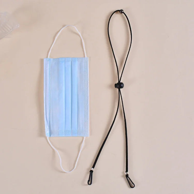 10 dây đeo khẩu trang chống mất có thể điều chỉnh và móc tai, chất liệu cashmere, màu trắng, đen, vàng, xanh lá, xanh dương, hồng, đỏ, xám