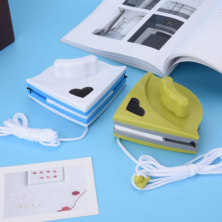 Bộ 2 dụng cụ lau kính cửa sổ kính đôi hình tam giác đa năng có nam châm, màu trắng