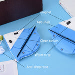 Bộ 2 dụng cụ lau kính cửa sổ kính đôi hình tam giác đa năng có nam châm, màu trắng
