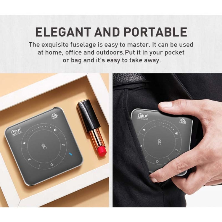 Máy chiếu mini thông minh P11 854x480 DLP với điều khiển từ xa hồng ngoại, Android 9.0, 2GB+16GB, Hỗ trợ WiFi 2.4G/5G, Bluetooth, Thẻ TF