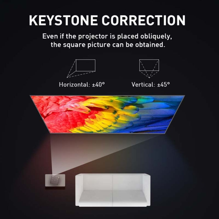 Máy chiếu mini thông minh P11 854x480 DLP với điều khiển từ xa hồng ngoại, Android 9.0, 2GB+16GB, Hỗ trợ WiFi 2.4G/5G, Bluetooth, Thẻ TF
