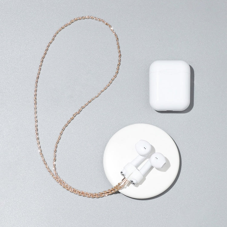 Dây chống mất tai nghe không dây AIRPODS, ốp nam châm mạnh, thép titan không gỉ, giữ màu, dây chuyền chống mất màu vàng, vàng hồng, vàng đen, màu thép