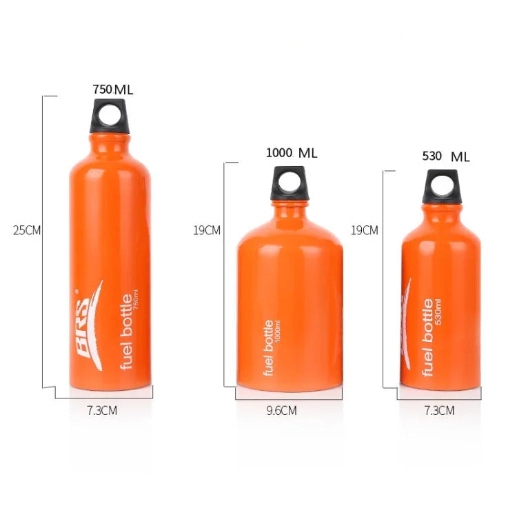 Bình dầu hợp kim nhôm di động BRS ngoài trời, 750 ML, 1000 ML, 530 ML