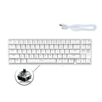 Bàn phím cơ mini Ajazz K680T 68 phím có dây USB, chế độ kép sạc, chiều dài cáp: 1,6m, phím xanh lá, đen, trà