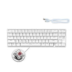 Bàn phím cơ mini Ajazz K680T 68 phím có dây USB, chế độ kép sạc, chiều dài cáp: 1,6m, phím xanh lá, đen, trà