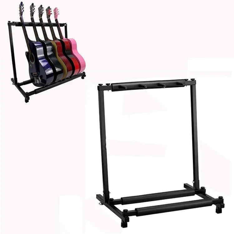Giá Trưng Bày Đàn Guitar Kim Loại Dài Gấp Gọn, Ba Giá, Năm Giá, Bảy Giá, Chín Giá