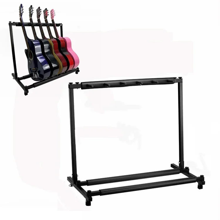 Giá Trưng Bày Đàn Guitar Kim Loại Dài Gấp Gọn, Ba Giá, Năm Giá, Bảy Giá, Chín Giá