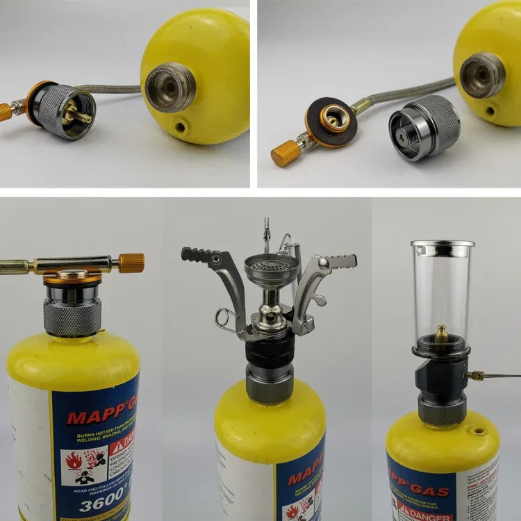 Bộ chuyển đổi bình gas propane cắm trại, phụ kiện kết nối bếp ngoài trời chuẩn Mỹ