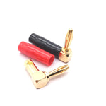 2 cái phích cắm chuối 4mm hình chữ L 90 độ dây loa cao su mềm, đầu chuối loa