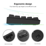 Bàn phím cơ chơi game Bluetooth / không dây RK61 61 phím cho máy tính bảng và điện thoại, chiều dài cáp: 1,5m, phím trà, xanh lá, đỏ