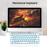 Bàn phím cơ chơi game Bluetooth / không dây RK61 61 phím cho máy tính bảng và điện thoại, chiều dài cáp: 1,5m, phím trà, xanh lá, đỏ