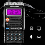 Bộ đàm Baofeng BF-B2Plus ngoài trời mini công suất cao FM 15km, phích cắm AU, phích cắm EU, phích cắm US, phích cắm UK