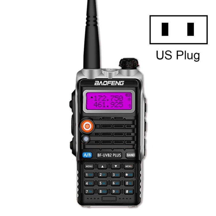 Bộ đàm Baofeng BF-B2Plus ngoài trời mini công suất cao FM 15km, phích cắm AU, phích cắm EU, phích cắm US, phích cắm UK