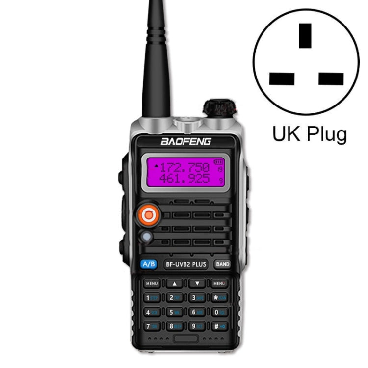 Bộ đàm Baofeng BF-B2Plus ngoài trời mini công suất cao FM 15km, phích cắm AU, phích cắm EU, phích cắm US, phích cắm UK