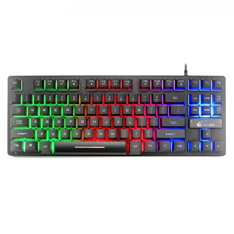 Bàn phím chơi game ZIYOULANG K16 87 phím đèn LED nhiều màu, chiều dài cáp: 1.5m, model K16
