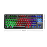 Bàn phím chơi game ZIYOULANG K16 87 phím đèn LED nhiều màu, chiều dài cáp: 1.5m, model K16
