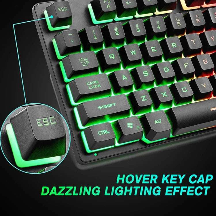 Bàn phím chơi game ZIYOULANG K16 87 phím đèn LED nhiều màu, chiều dài cáp: 1.5m, model K16