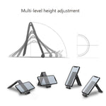 Giá đỡ laptop kim loại gập, mini, phẳng, nâng cao, màu xám, bạc