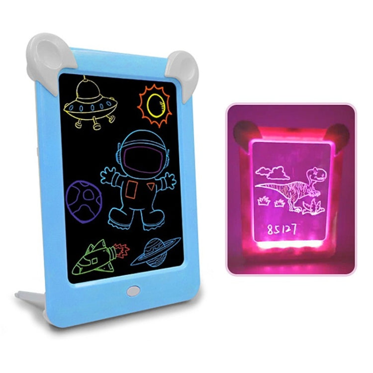 Bảng vẽ phát sáng LED Bảng viết huỳnh quang điện tử Bảng vẽ ánh sáng cho trẻ em Bảng tin nhắn, màu xanh dương, màu hồng
