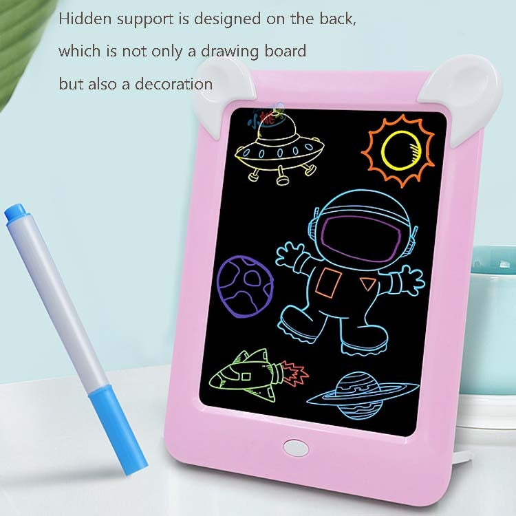 Bảng vẽ phát sáng LED Bảng viết huỳnh quang điện tử Bảng vẽ ánh sáng cho trẻ em Bảng tin nhắn, màu xanh dương, màu hồng