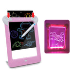 Bảng vẽ phát sáng LED Bảng viết huỳnh quang điện tử Bảng vẽ ánh sáng cho trẻ em Bảng tin nhắn, màu xanh dương, màu hồng
