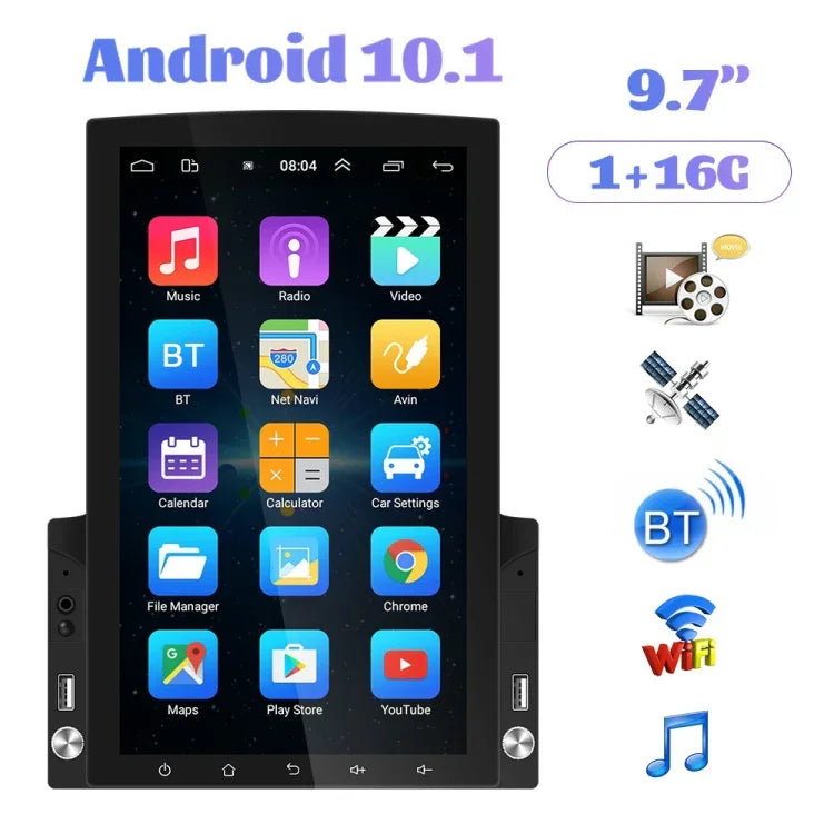 Máy nghe nhạc MP5 xe hơi màn hình dọc 9.7 inch HD kính 2.5D, máy đa năng Android dẫn đường, tiêu chuẩn, tiêu chuẩn + 4 đèn camera, tiêu chuẩn + 8 đèn camera, tiêu chuẩn + 12 đèn camera