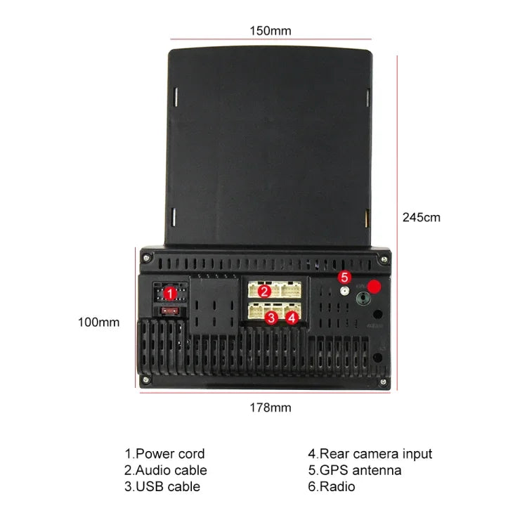 Máy nghe nhạc MP5 xe hơi màn hình dọc 9.7 inch HD kính 2.5D, máy đa năng Android dẫn đường, tiêu chuẩn, tiêu chuẩn + 4 đèn camera, tiêu chuẩn + 8 đèn camera, tiêu chuẩn + 12 đèn camera