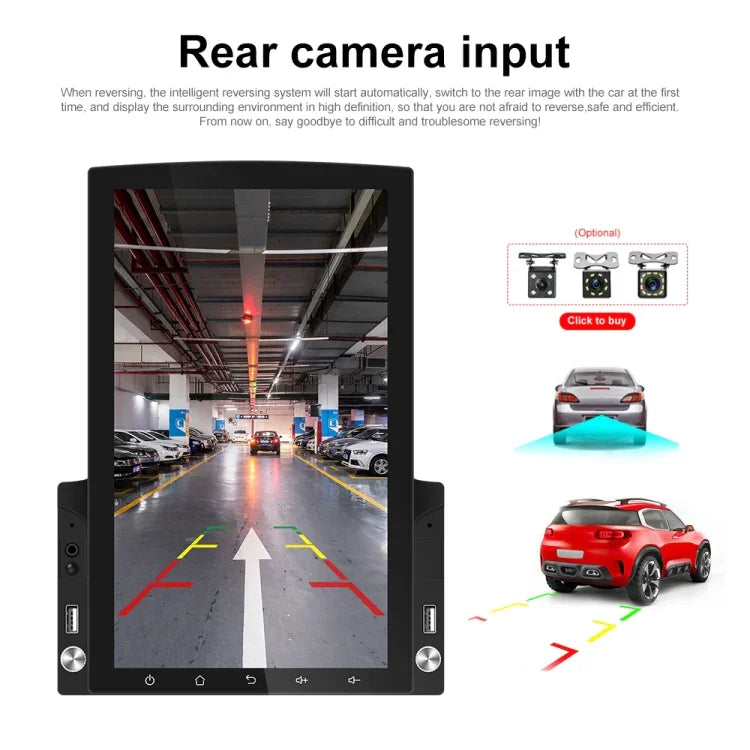Máy nghe nhạc MP5 xe hơi màn hình dọc 9.7 inch HD kính 2.5D, máy đa năng Android dẫn đường, tiêu chuẩn, tiêu chuẩn + 4 đèn camera, tiêu chuẩn + 8 đèn camera, tiêu chuẩn + 12 đèn camera