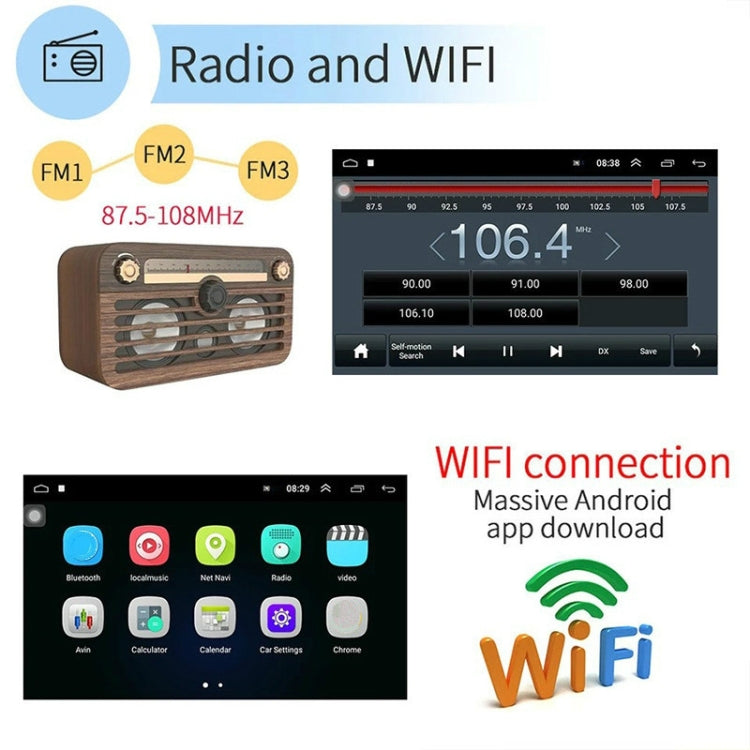 Máy Điều Hướng Thông Minh Android Đa Năng Cho Xe Ô Tô DVD Điều Hướng Video Lùi Tích Hợp, 9 inch 1+16G Chuẩn, 9 inch 2+16G Chuẩn, 9 inch 2+32G Chuẩn, 10 inch 1+16G Chuẩn, 10 inch 2+16G Chuẩn, 9 inch 1+16G Chuẩn + 4 Camera Đèn
