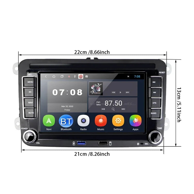 Phù Hợp Cho Máy Nghe Nhạc Đa Phương Tiện Xe Volkswagen 7 inch Điều Hướng Bluetooth Tích Hợp Camera Lùi Android 10.0, 1+16G, 2+16G, 2+32G